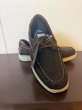 Nautica Brown and Tan Men's Boat Shoes